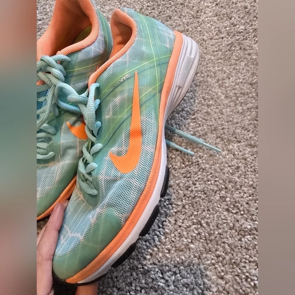 Nike Teal and Orange Athletic Shoes